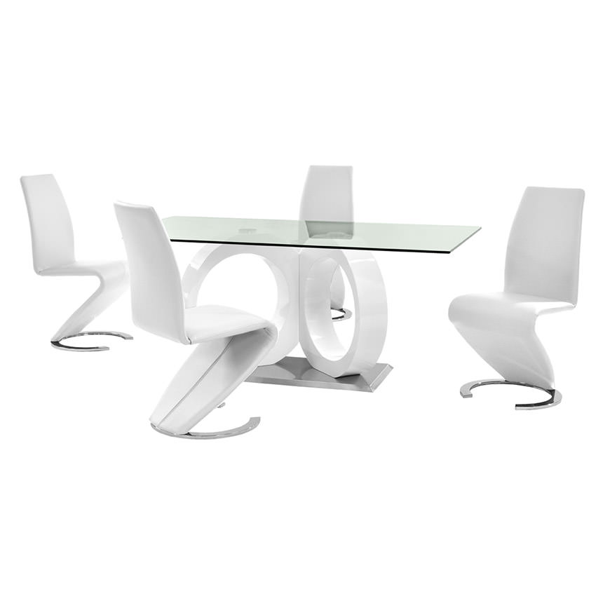 Modway White Dining set