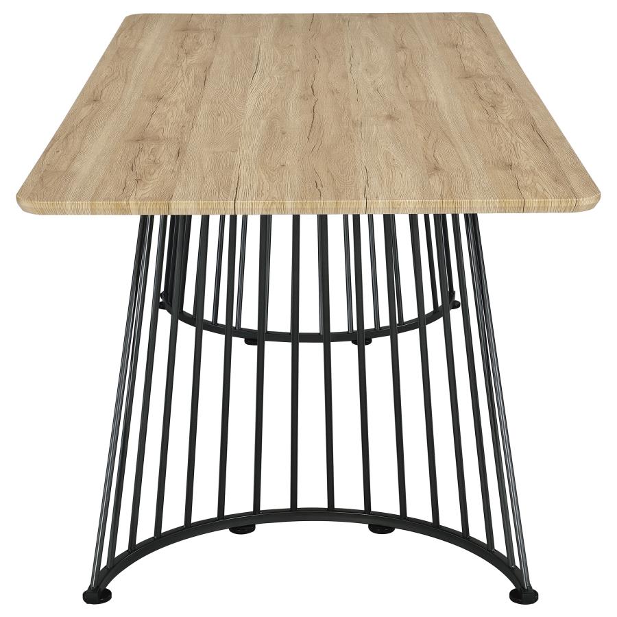 Altus - Swirl Base Dining Table - Light Brown