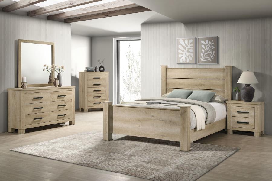 Oakglen 4-5-pieceQueen or King Bedroom Set Weathered Oak
