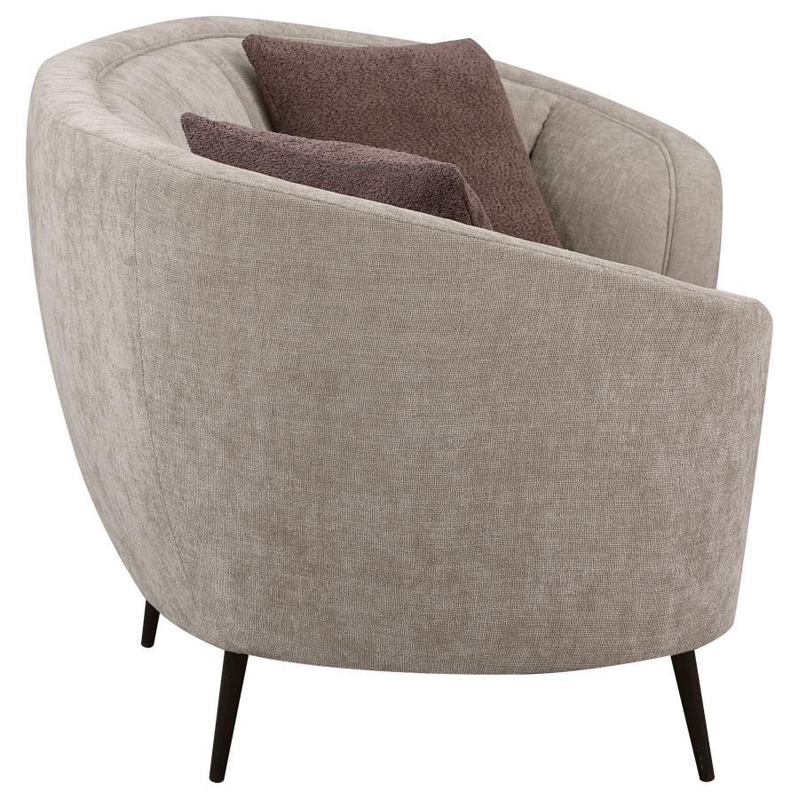 Ellorie Upholstered Curved Sofa Set Beige