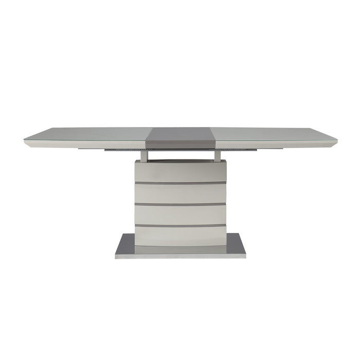 Glissand - Dining butterfly extension leaf Table 5 Piece Set - Gray-taupe finish