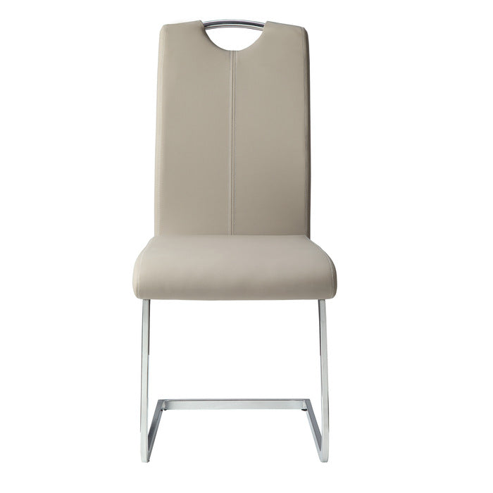 Glissand - Dining butterfly extension leaf Table 5 Piece Set - Gray-taupe finish