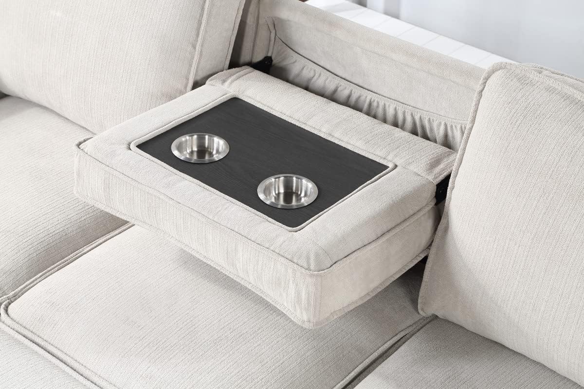 Estelle Fabric Reversible Sleeper Sectional with Storage