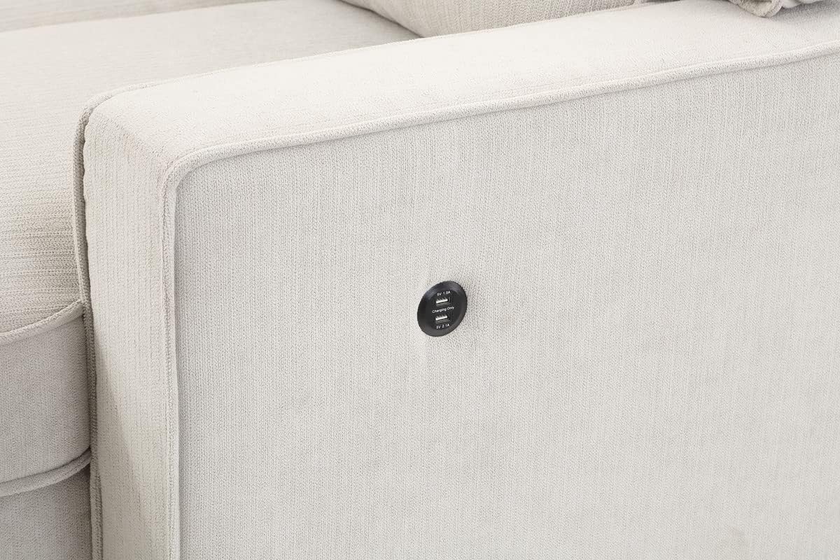 Estelle Fabric Reversible Sleeper Sectional with Storage