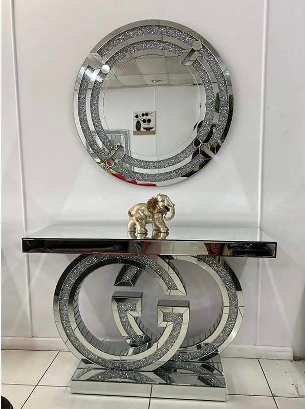 Mirror Crystal GG console and wall mirror