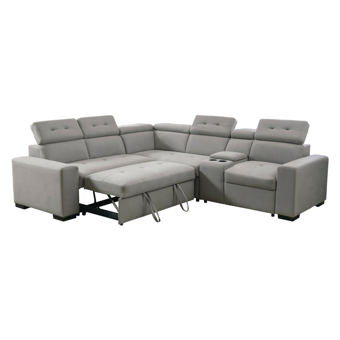 Farrah 3-Piece Sectional with Adjustable Headrests, Sleeper