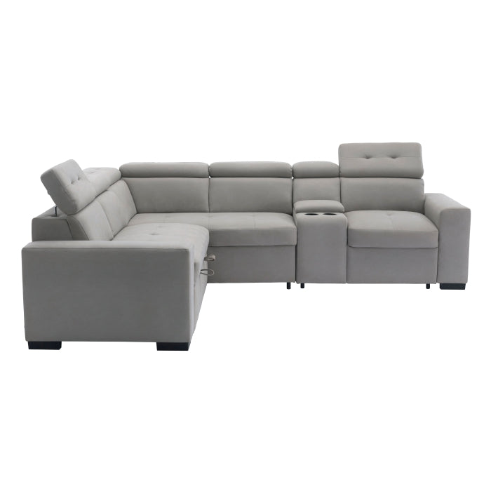Farrah 3-Piece Sectional with Adjustable Headrests, Sleeper