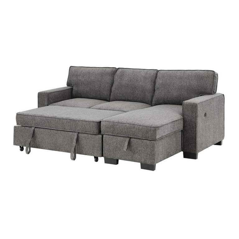 Estelle Fabric Reversible Sleeper Sectional with Storage
