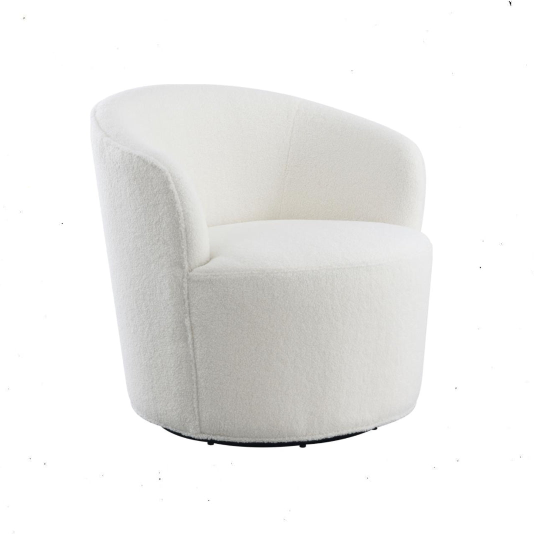 Joyce Upholstered Swivel Barrel Chair