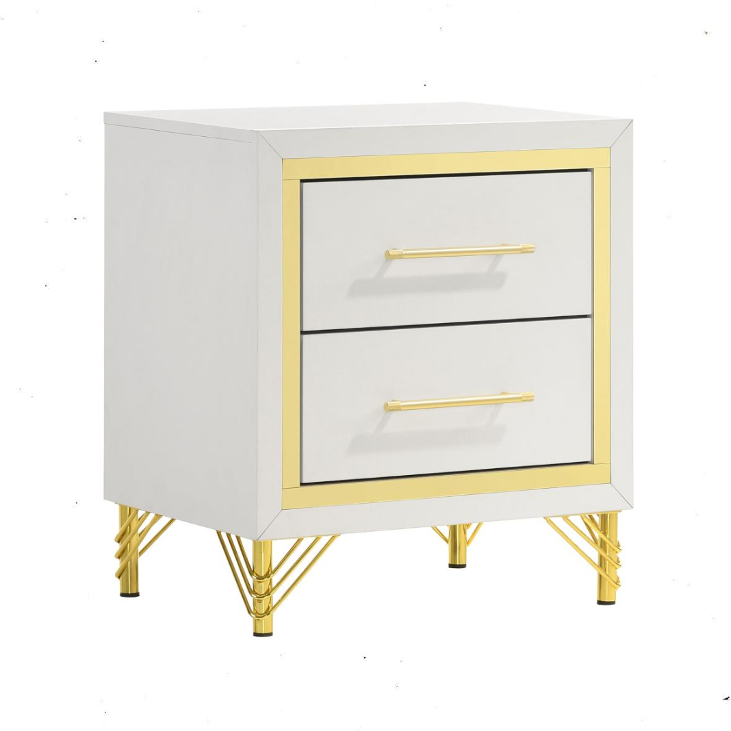 Lucia 2-drawer Nightstand White or Black
