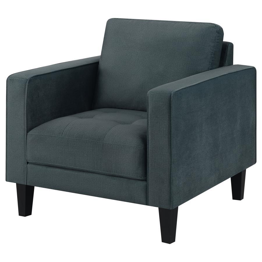 Gulfdale - Cushion Back Upholstered Chair - Dark Green