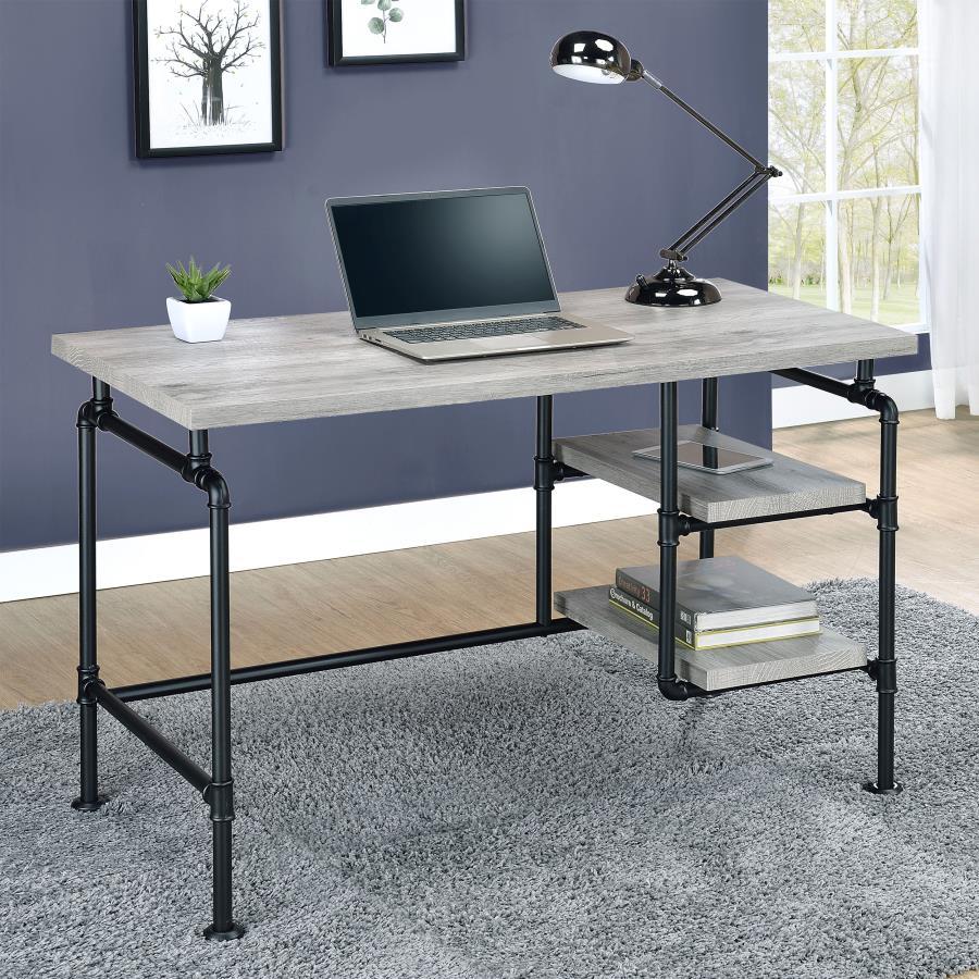 Delray - Writing Desk - Pearl Silver