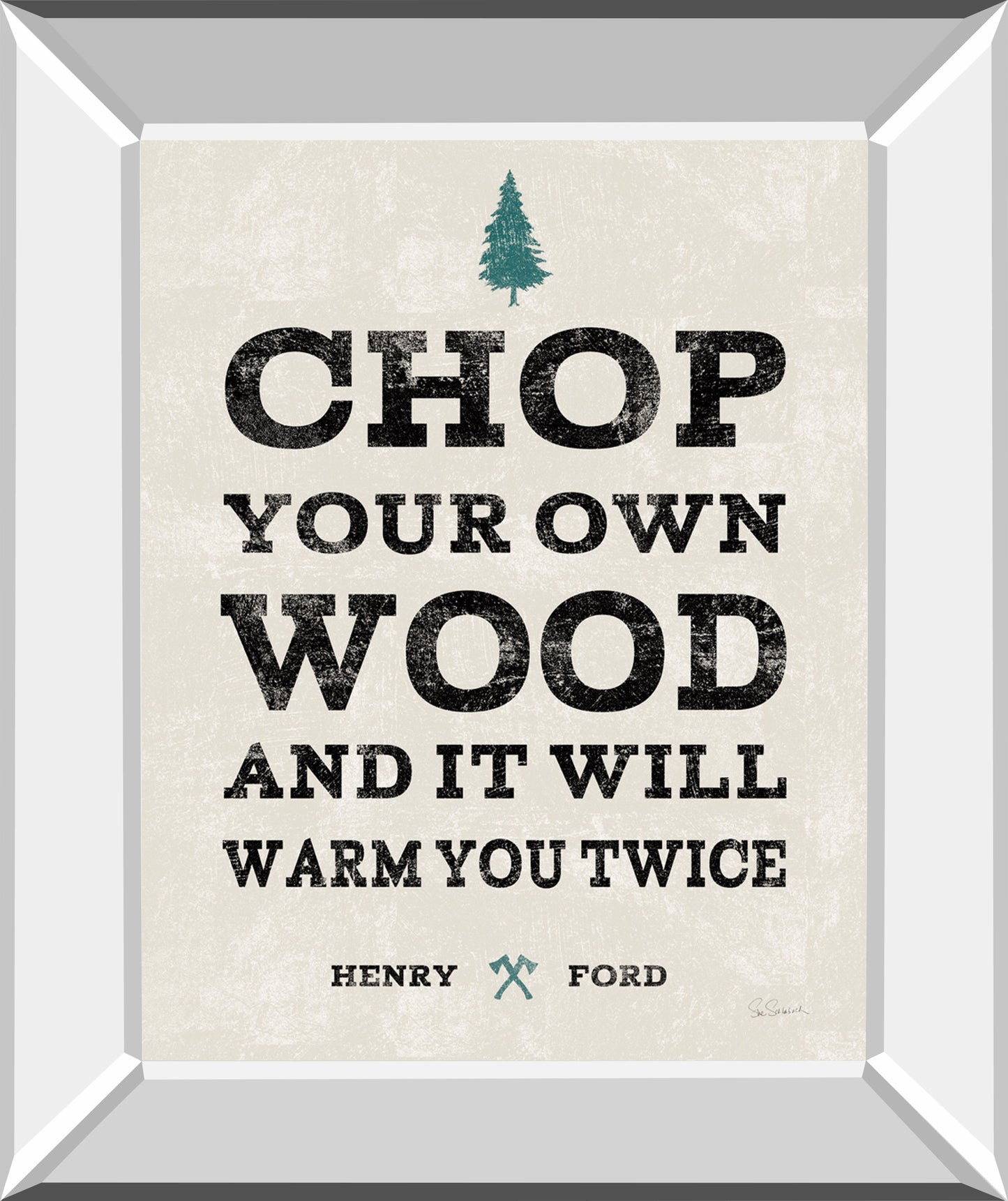 Cabin Life II By Sue Schlabach - Mirror Framed Print Wall Art