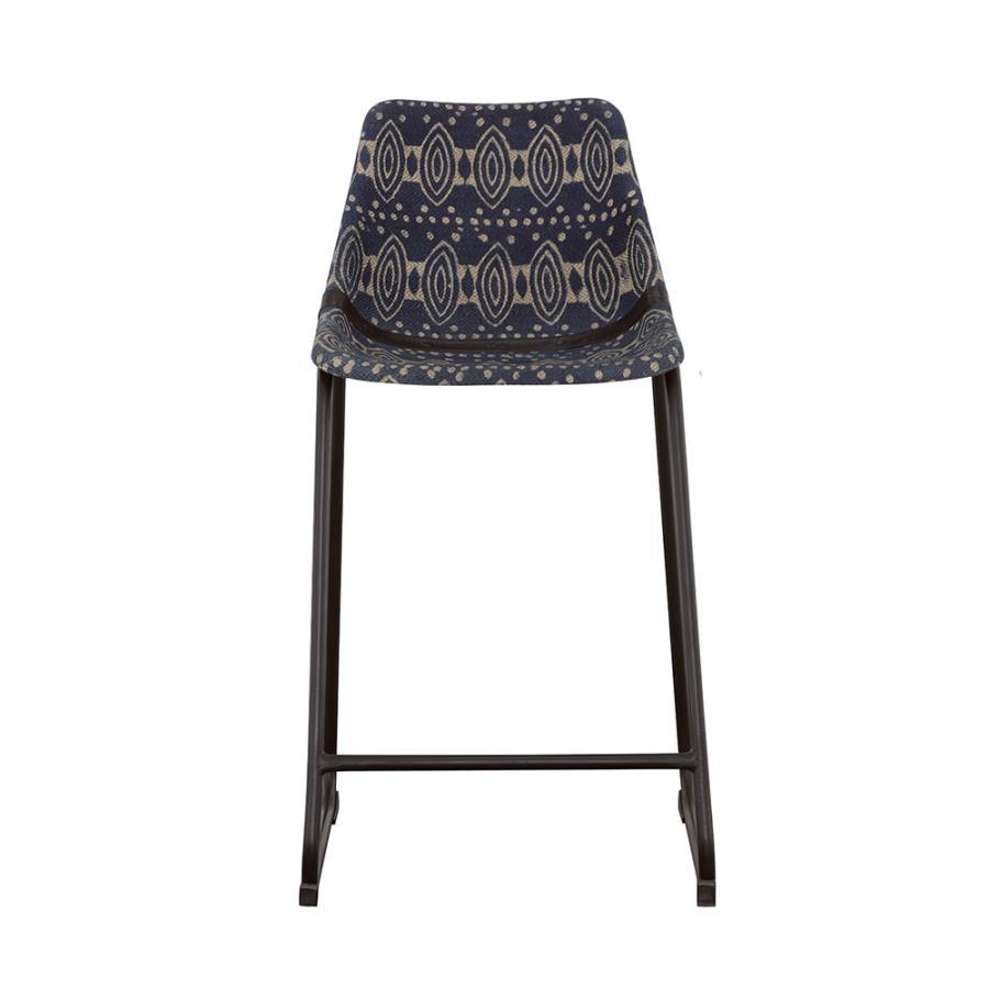 Marquise - Counter Height Stool With Footrest (Set of 2) - Blue