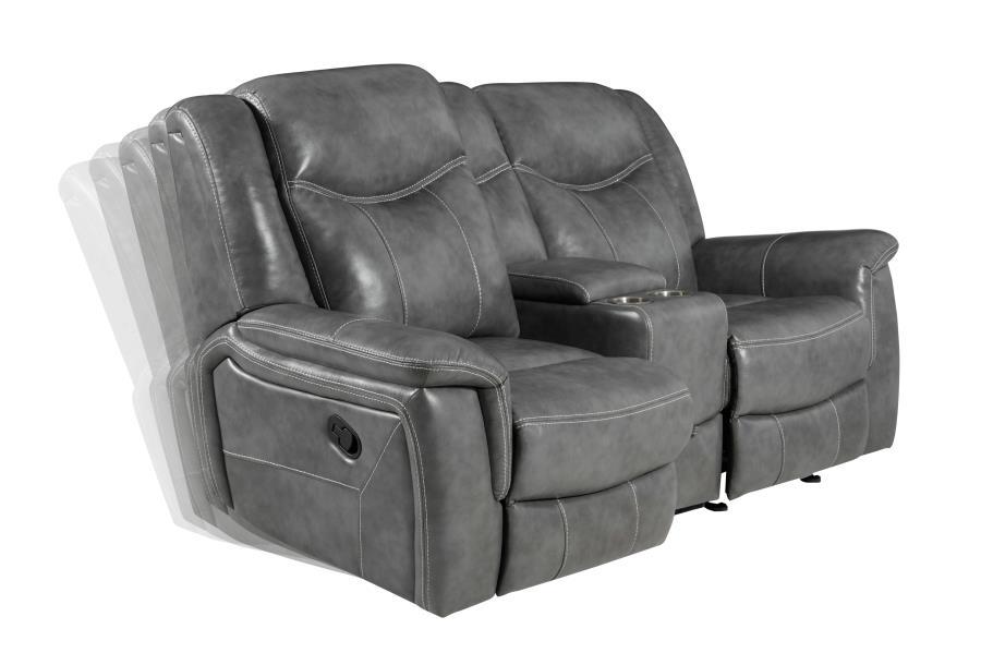 Conrad - Motion Loveseat - Gray