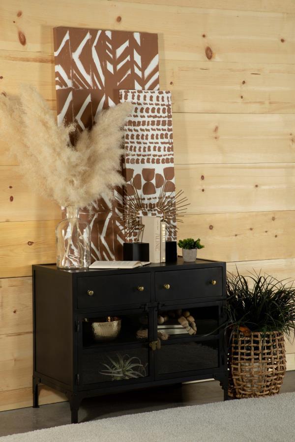 Sadler - Accent Cabinet - Black - Metal