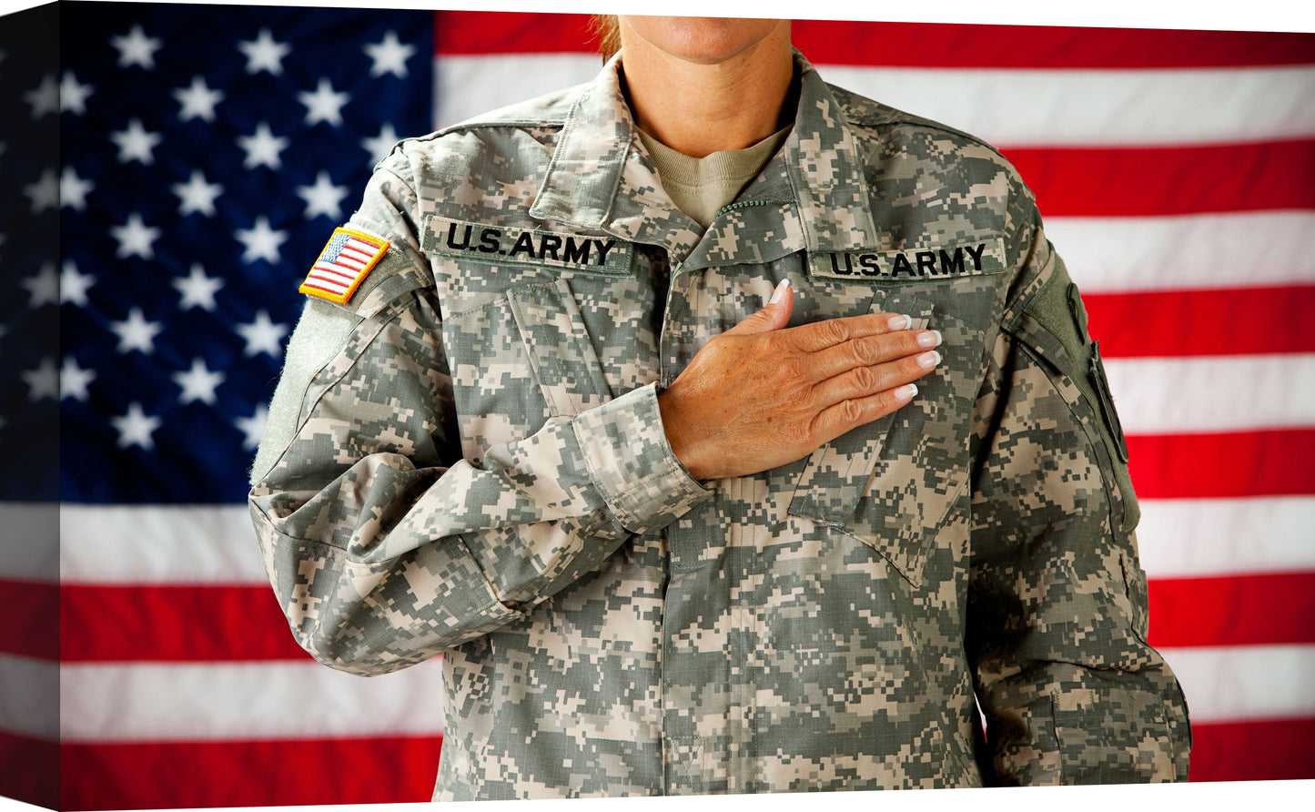 Mixed Media Canvas U.s. Army 36 X 24