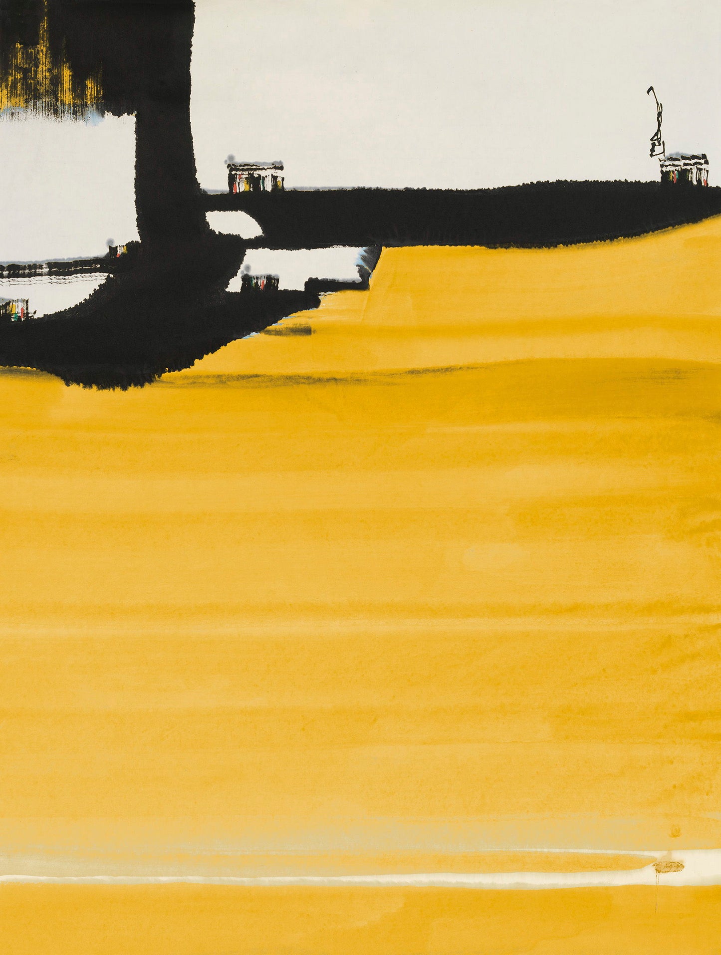 Framed Small - Yellow Abstract Vertical II By Urban Pearl Collection, Llc