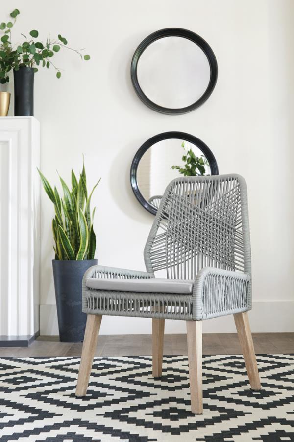 Nakia - Woven Back Side Chair (Set of 2) - Gray