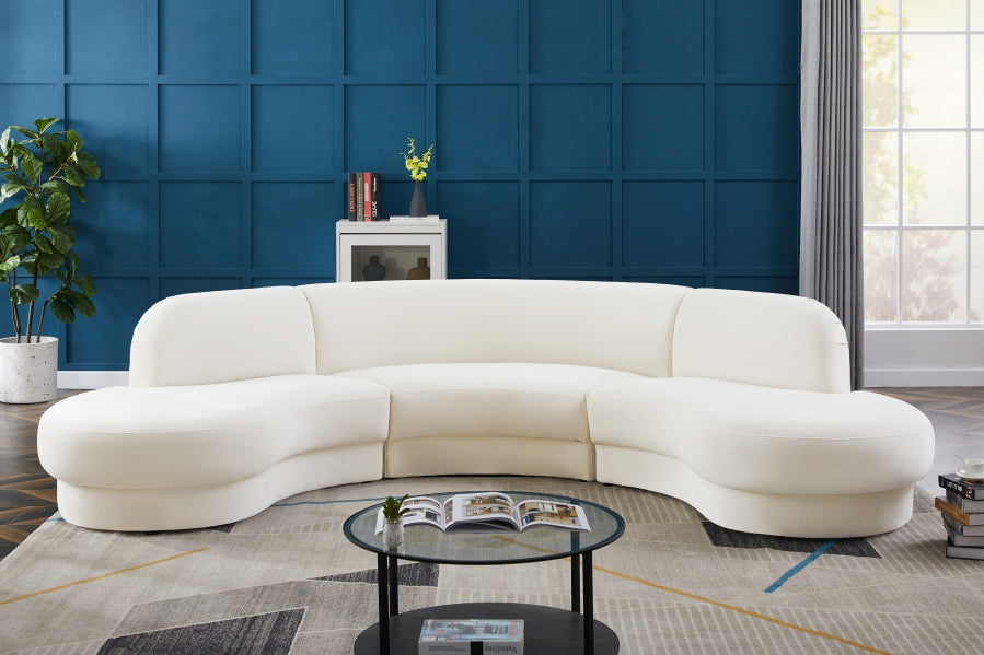 Rose velvet 3 pcs sofa