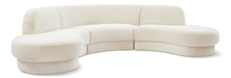 Rose velvet 3 pcs sofa