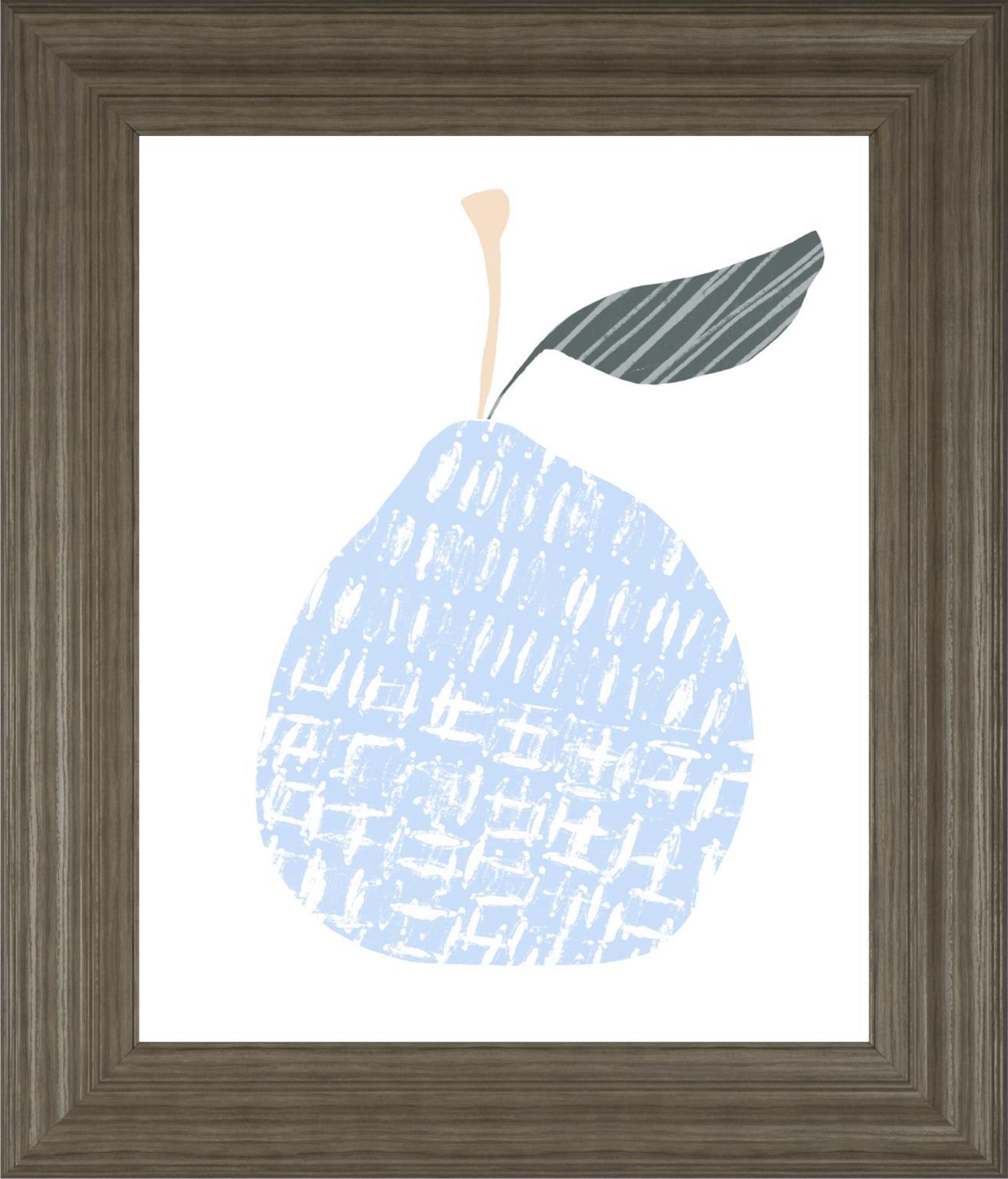 Cut Paper Fruit IV By June Erica Vess 22x26 - Light Blue