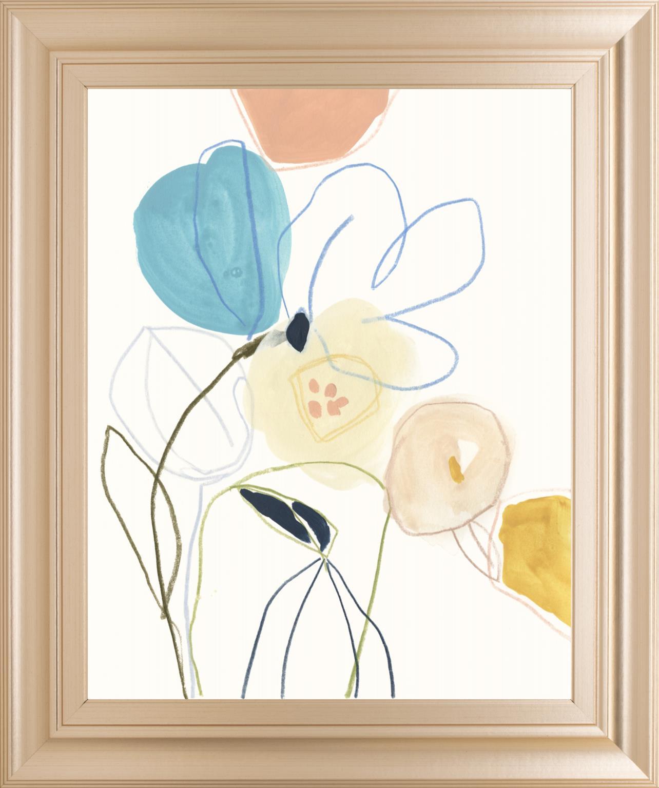 Contour Garden III By June Erica Vess 22x26 - Light Blue