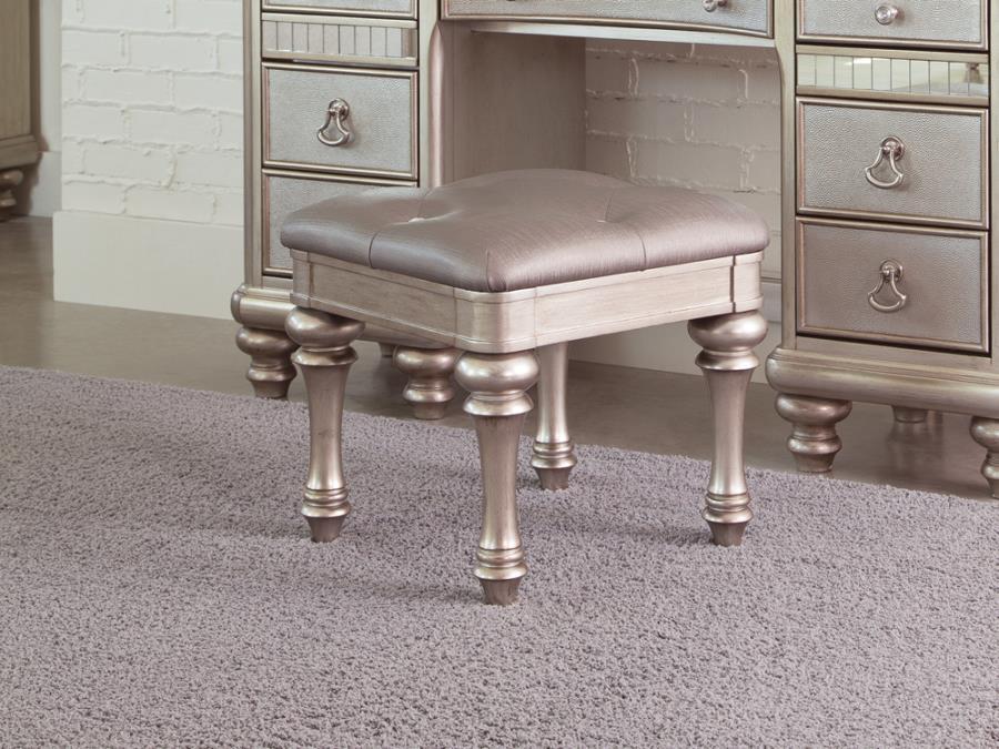 Bling Game - Vanity Stool - Silver