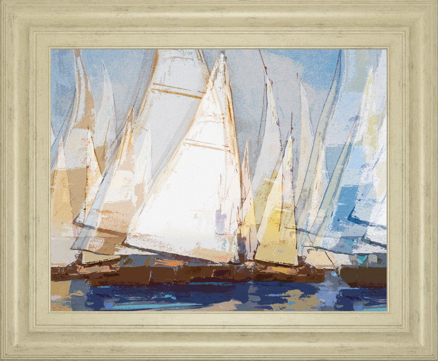 Fleot I By Paul Duncan - Framed Print Wall Art - Blue