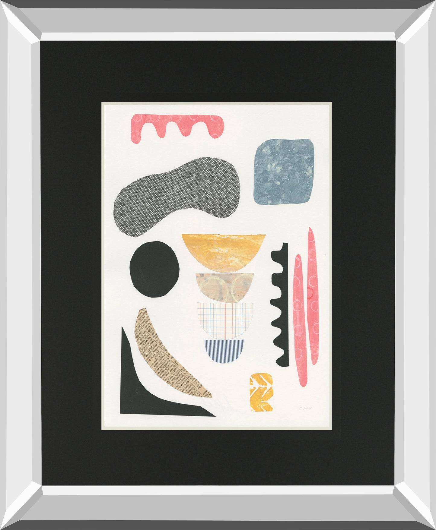 Mixed Shapes I By Courtney Prahl Mirrored Frame