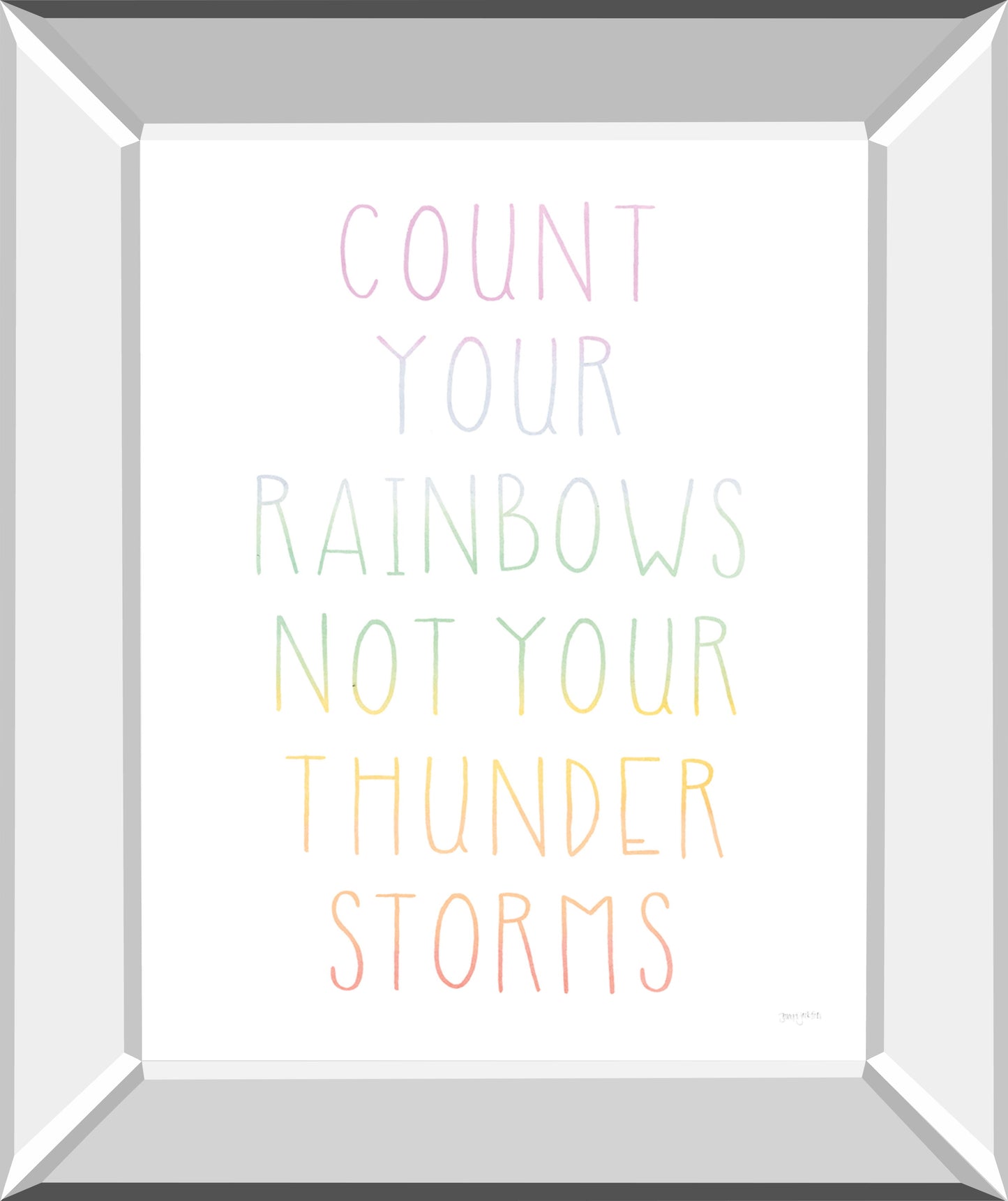 Lets Chase Rainbows VII By Jenaya Jackson - Mirror Framed Print Wall Art