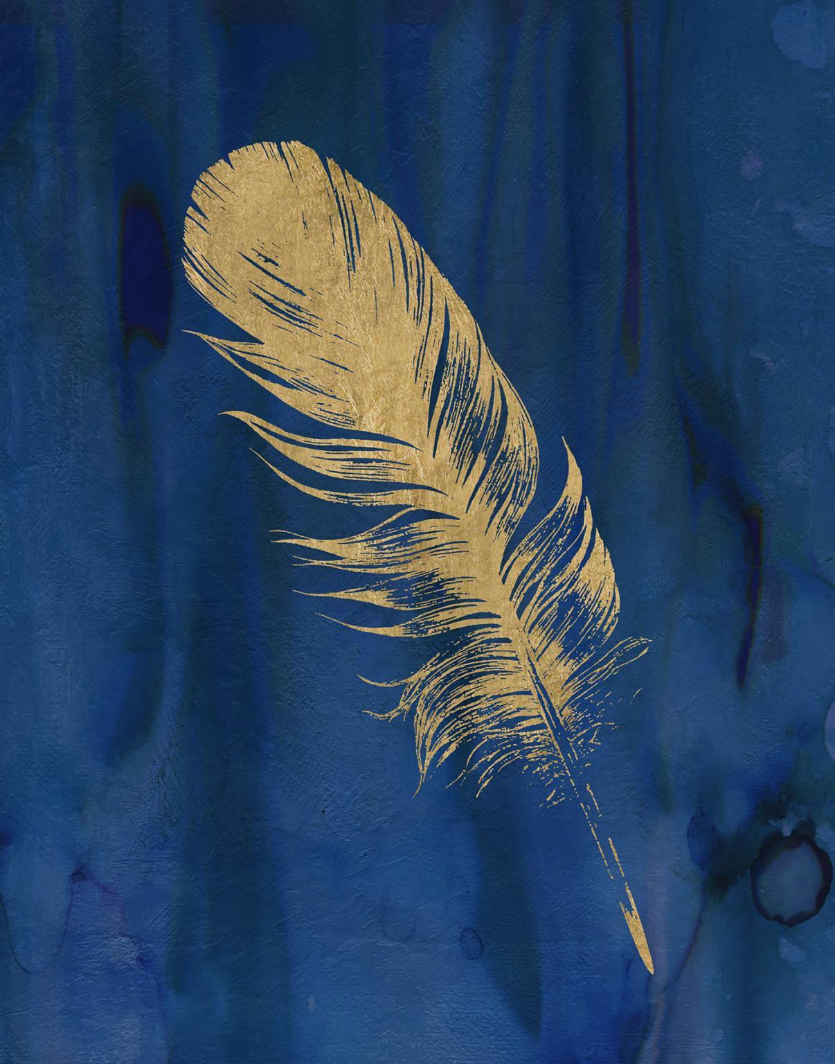 Golden Feather III By Carol Robinson - Blue