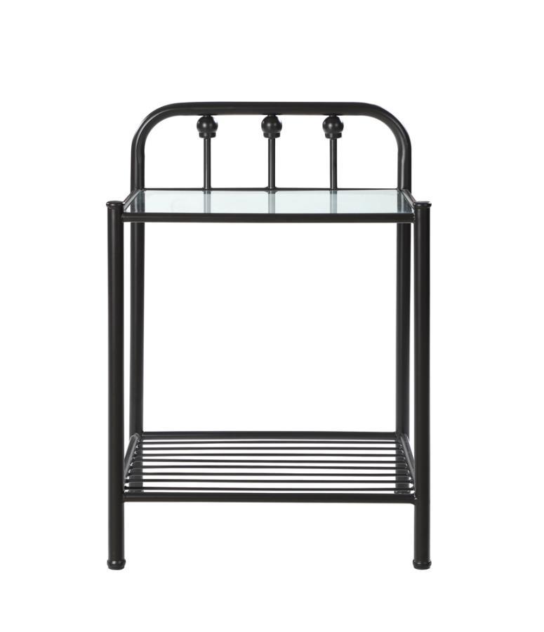 Livingston - 1-Shelf Nightstand Black