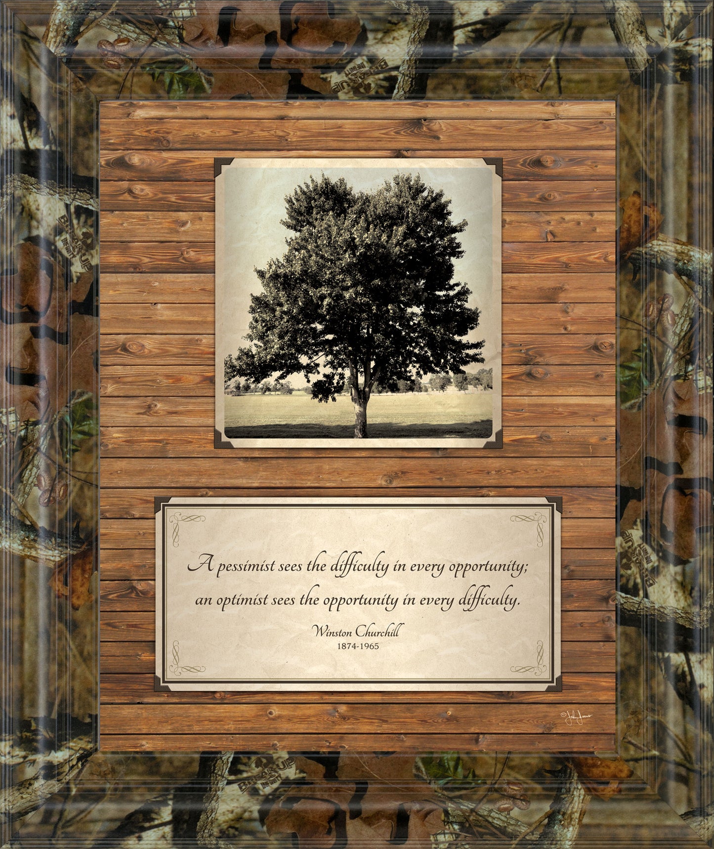 Opportunity By John Jones - 22 x 26 Wall Art - Dark Brown
