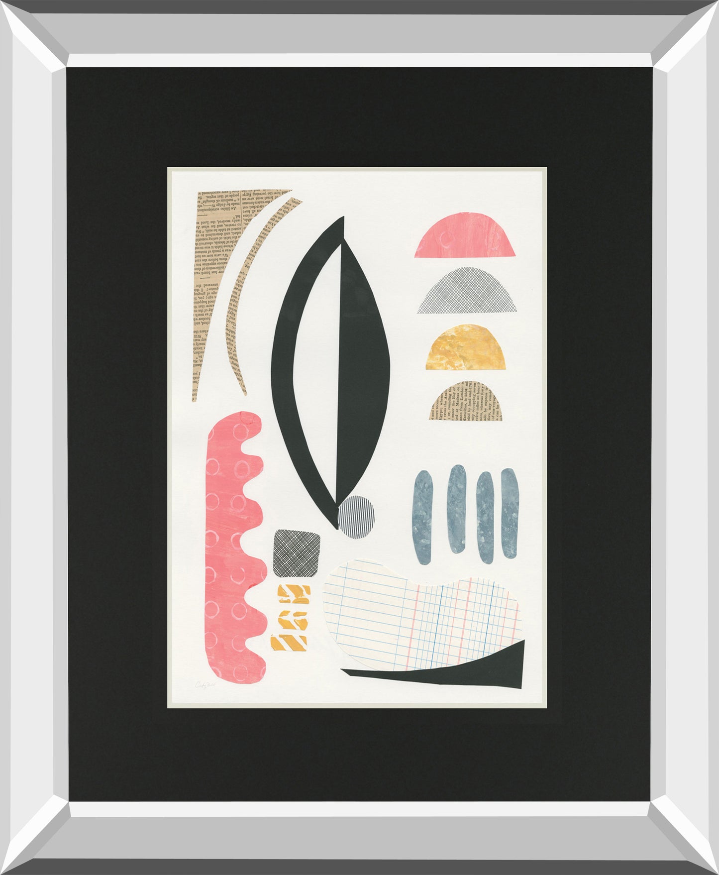 Mixed Shapes II By Courtney Prahl Mirrored Frame