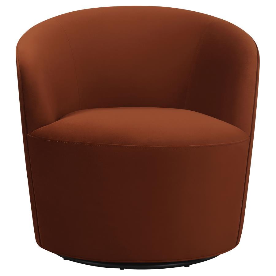 Joyce Upholstered Swivel Barrel Chair