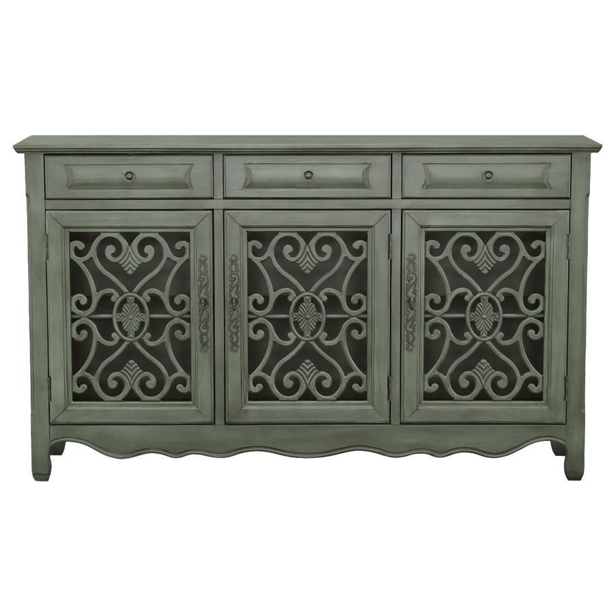 Madeline - 3-door Accent Cabinet - Green