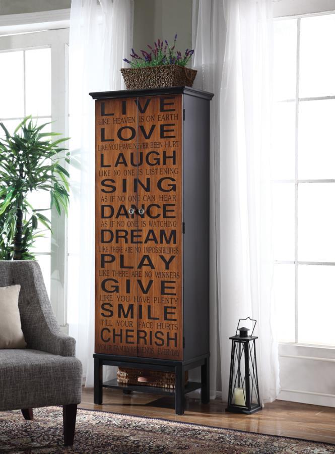 Lovegood - 2-door With Messages Accent Cabinet - Brown