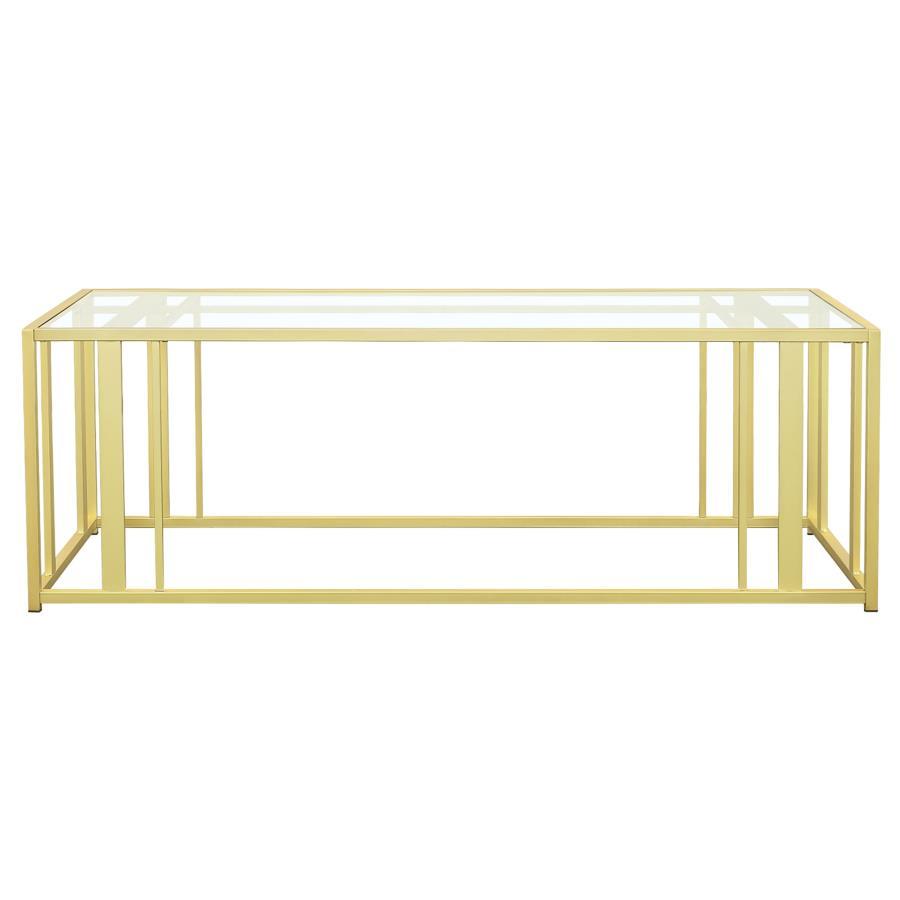 Adri Rectangular Glass Top Coffee Table
