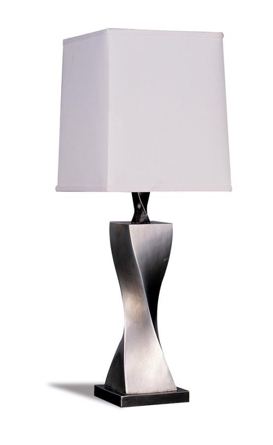 Keene - Square Shade Table Lamp (Set of 2) - Pearl Silver