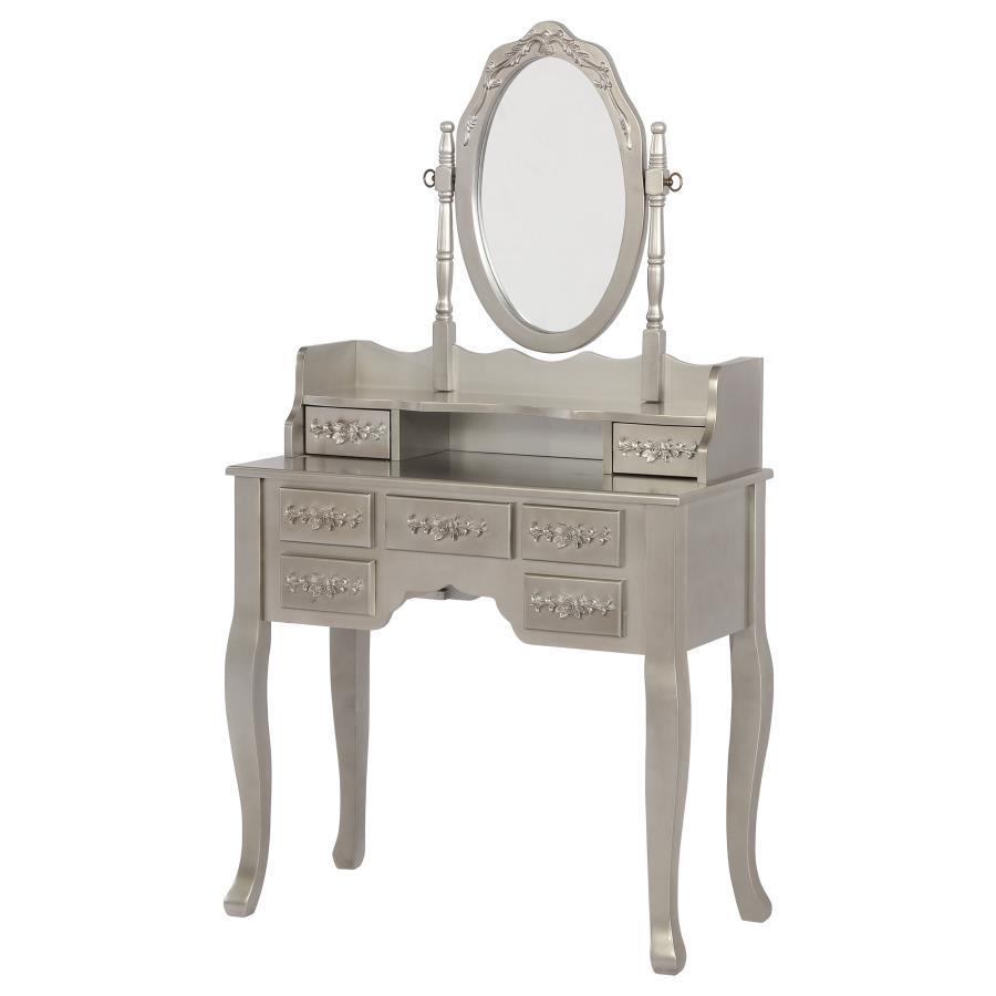 Sabrina - 2-piece Vanity Set - Pearl Silver