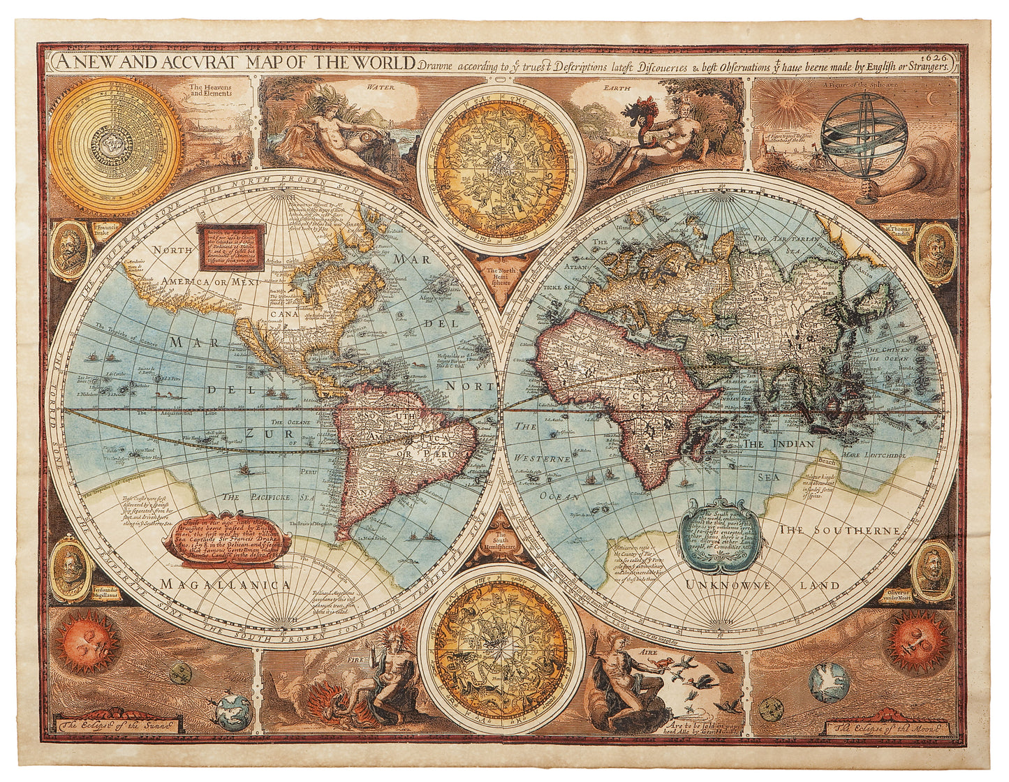 Framed Small - World Map