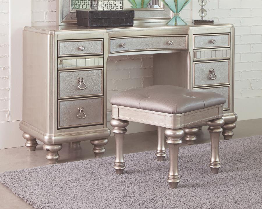 Bling Game - Vanity Desk - Pearl Silver