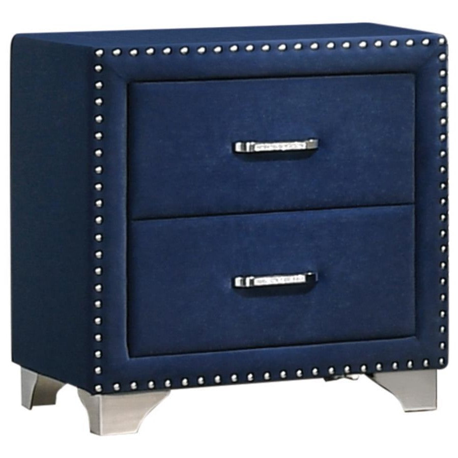 Melody - 2-drawer Upholstered Nightstand