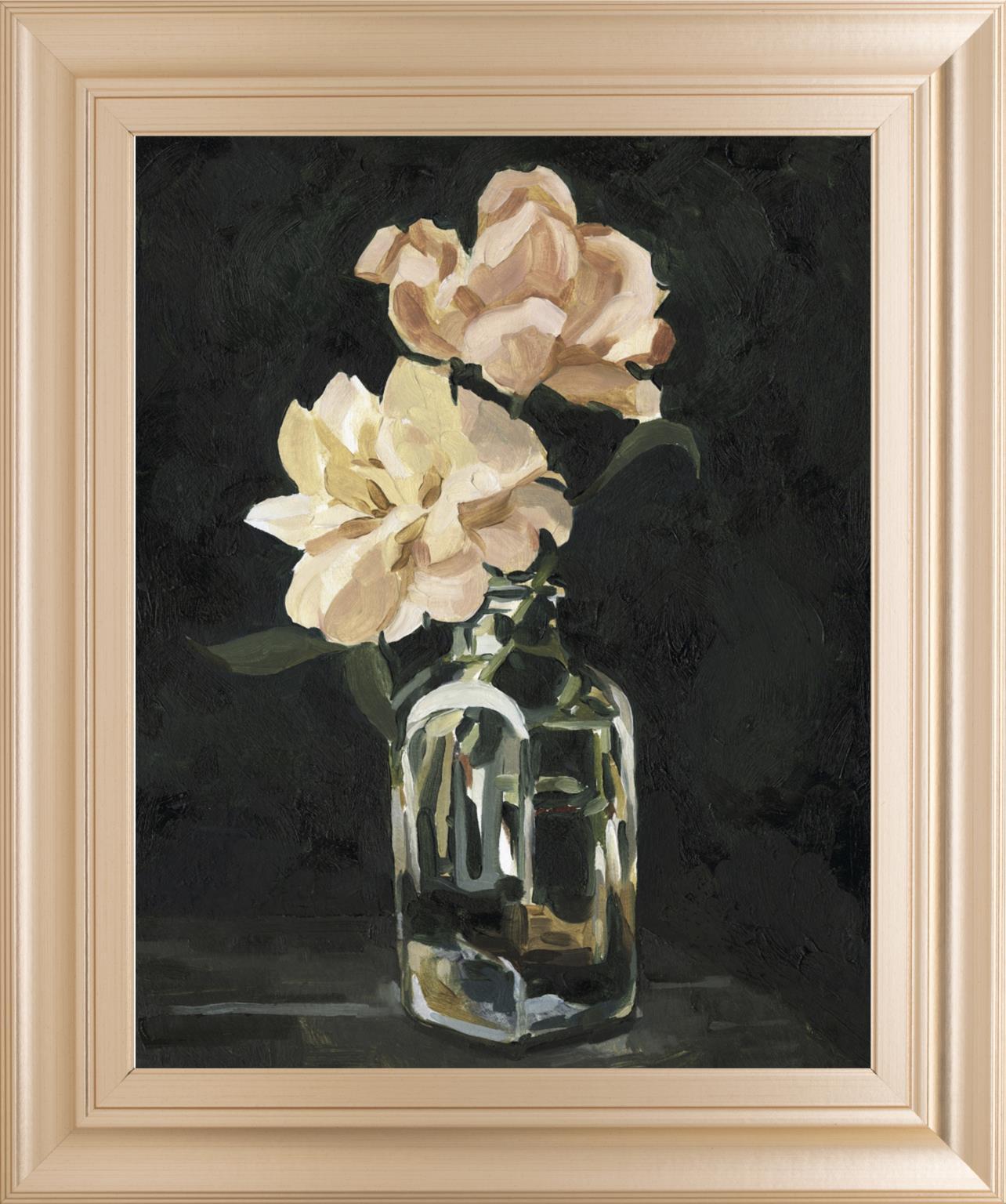 Dark Rose Arrangement II By Emma Caroline 22x26 - Black