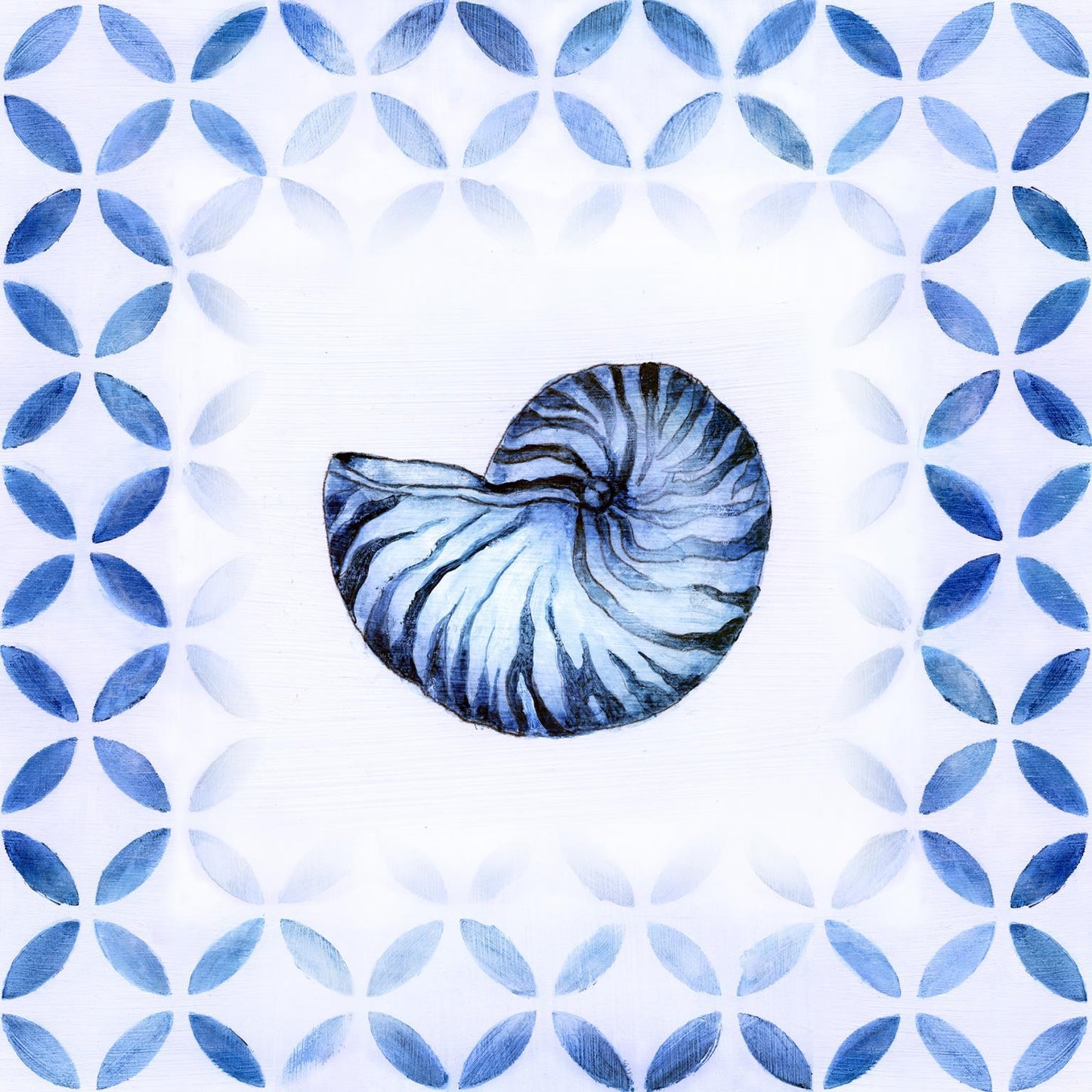 Framed Small - Royal Blue Shell I By Tava Studios