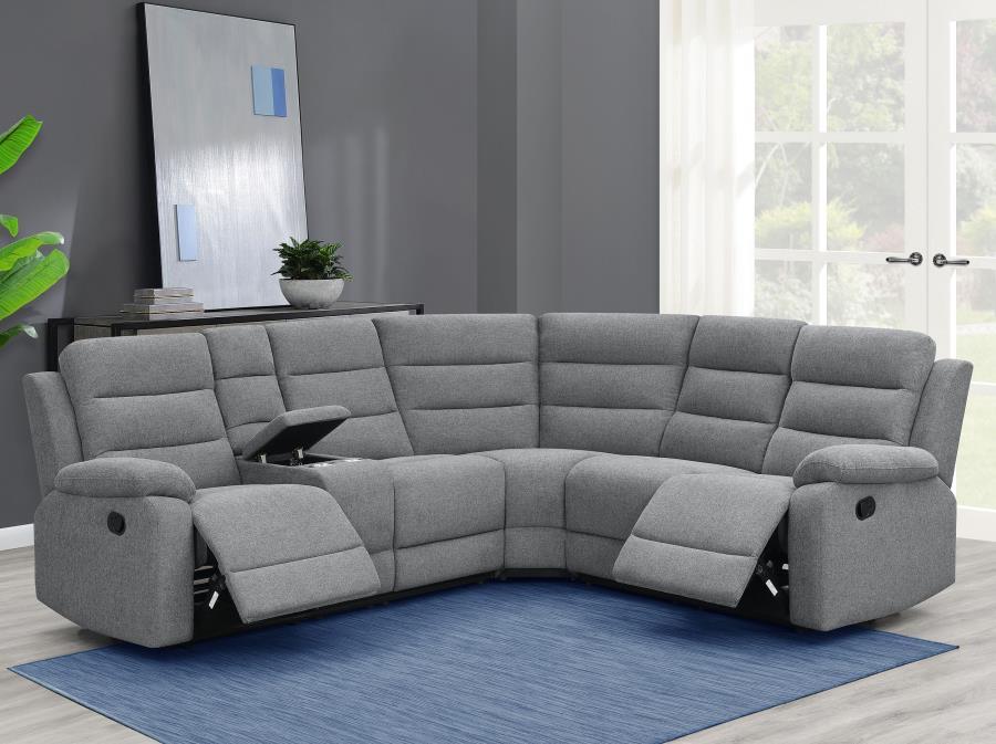 David - 3 Piece Motion Sectional - Gray