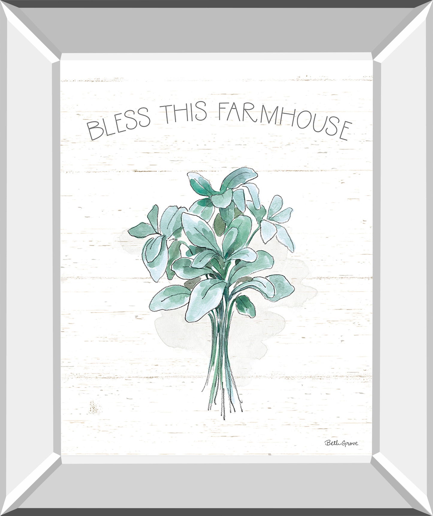 Farmhouse Cotton VI By Beth Grove - Mirror Framed Print Wall Art