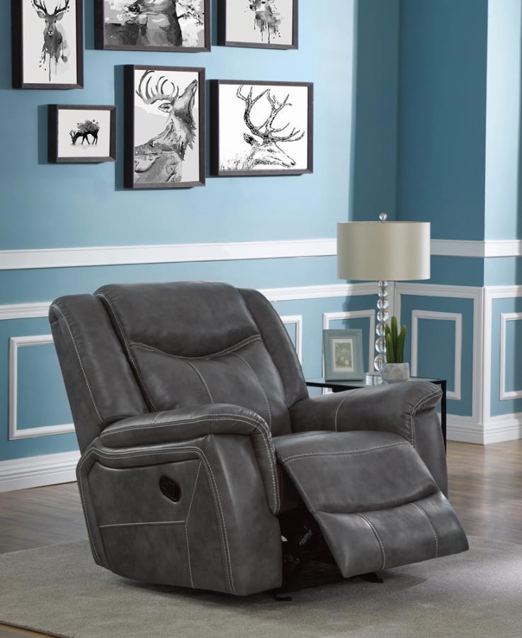Conrad - Motion Glider Recliner - Gray