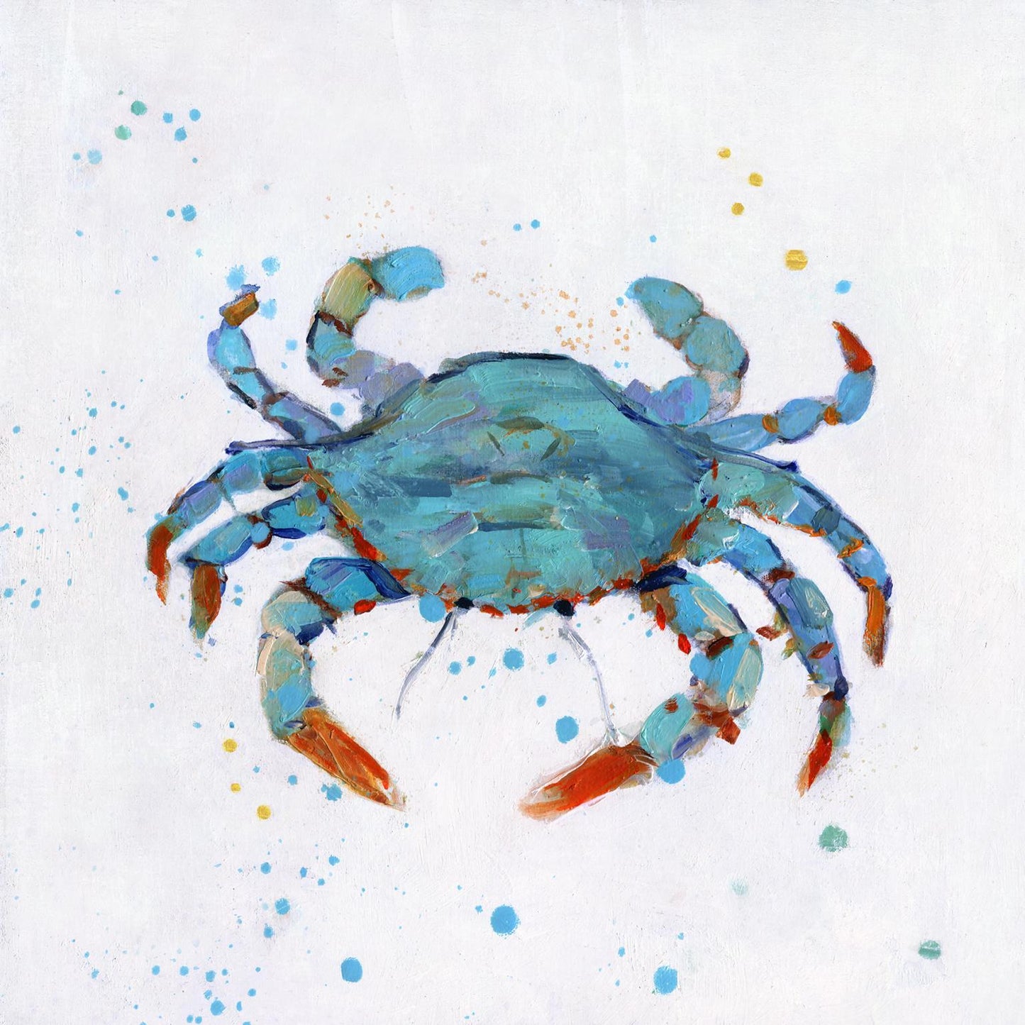 Framed Small - Bubbly Blue Crab By Sally Swatland
